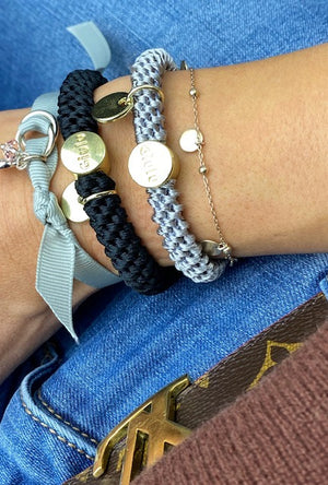 Haargummi mit silber in pastell mint