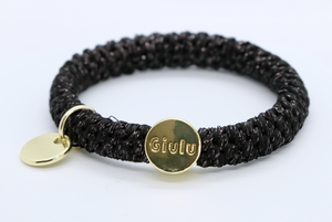 Haargummi in schwarz glitzer