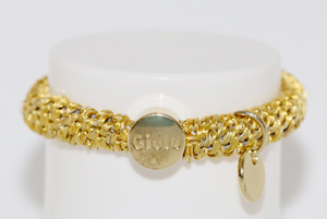 Haargummi in gold Glitzer