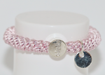Haargummi mit silber in rosa