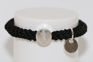 Haargummi mit silber in schwarz