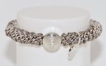 Haargummi mit silber in taupe