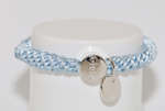Haargummi mit silber in hellblau
