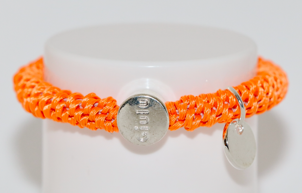 Haargummi mit silber in mandarine