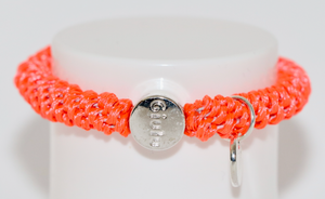 Haargummi mit silber in neon orange