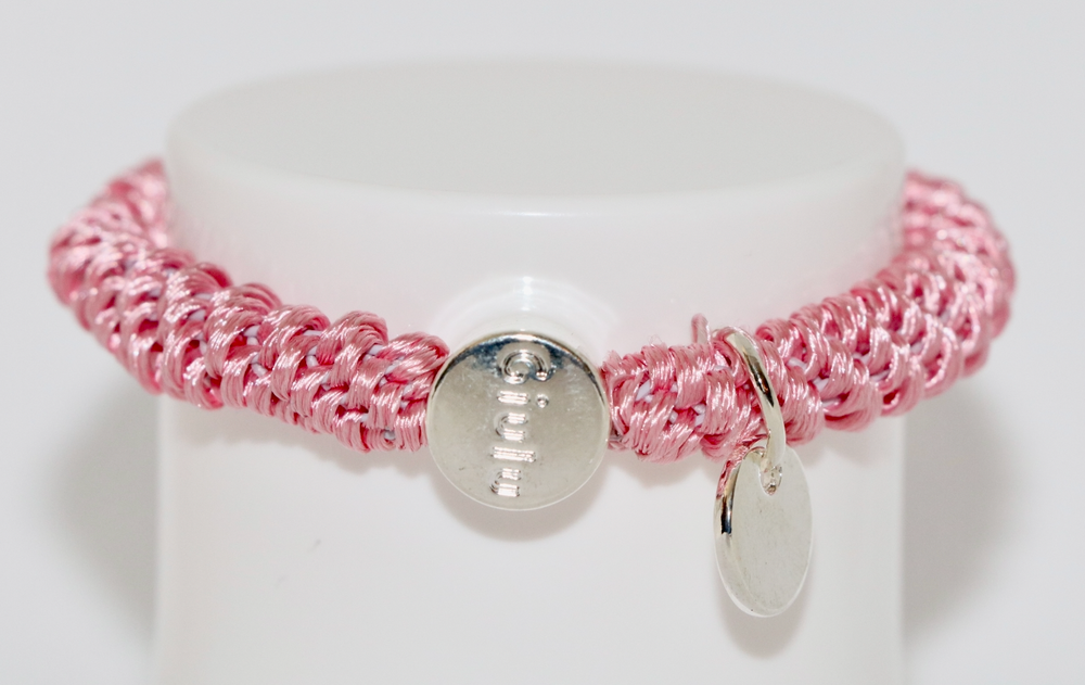 Haargummi mit silber in blush